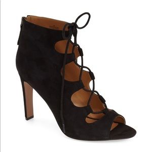 Nine West Unforgettable Black Suede Cage Sandal